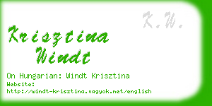 krisztina windt business card